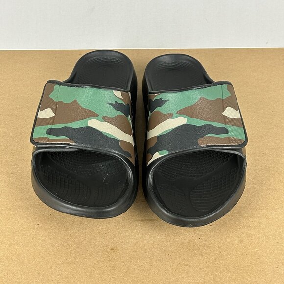 Oofos Ooahh Sport Flex Camo Slide Sandals Womens 10 Mens 8 Green Black Slip On - Picture 2 of 9